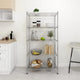 Rack de stockage Vidaxl 5 couches 250 kg 90x35x180 cm de couleur chromée