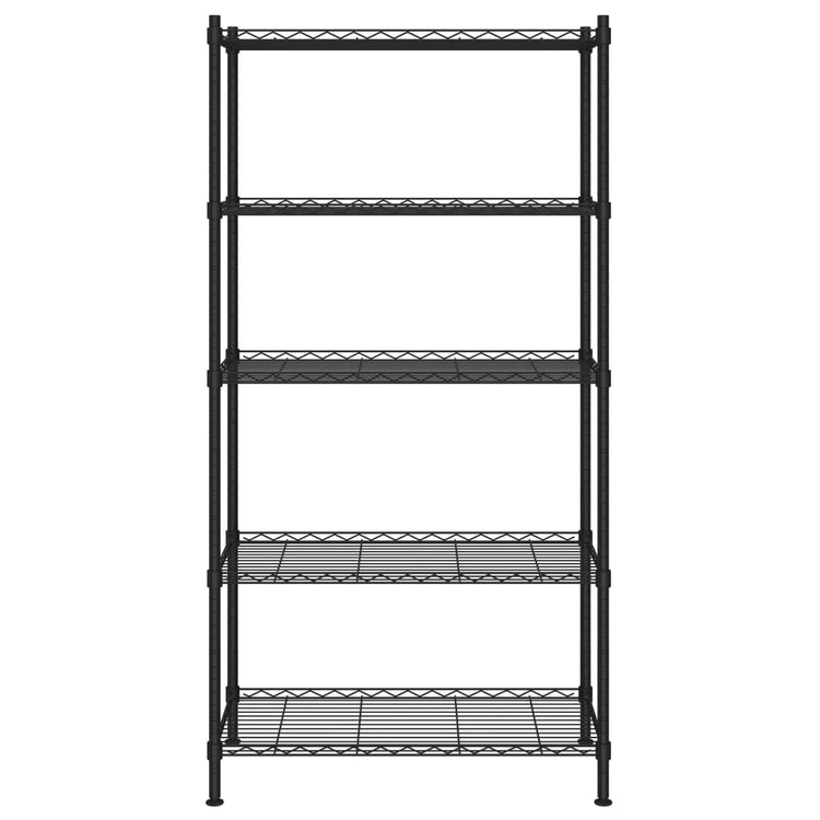 Rack de stockage Vidaxl 5 couches 250 kg 90x35x180 cm noir