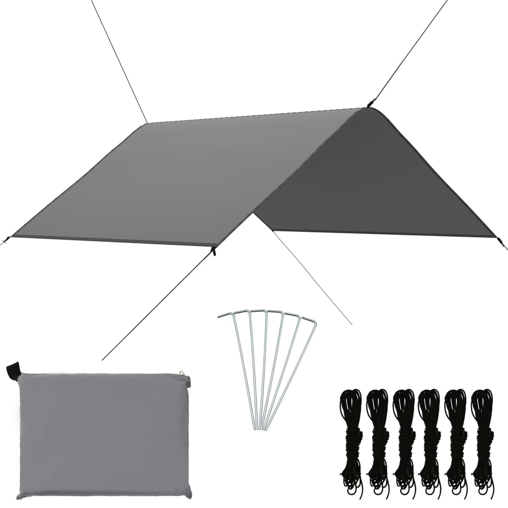 Vidaxl Couverture voile 3x2,85 m gris