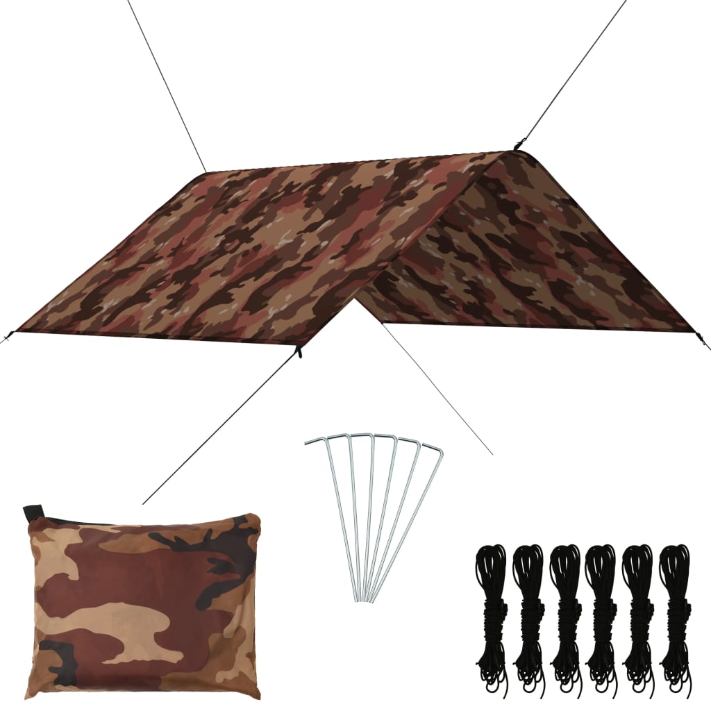 Vidaxl dekmacheil 3x2,85 m camouflage