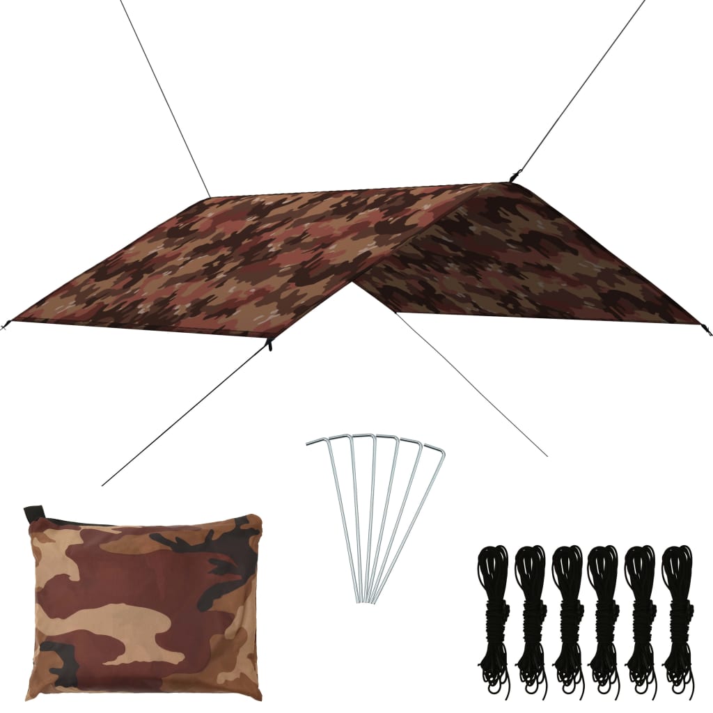Vidaxl Couverture voile 4x4 m camouflage
