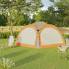 Tente de fête Vidaxl avec LED et 4 murs latéraux 3,6x3,6x2,3 m gris et orange
