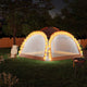 Tente de fête Vidaxl avec LED et 4 murs latéraux 3,6x3,6x2,3 m gris et orange