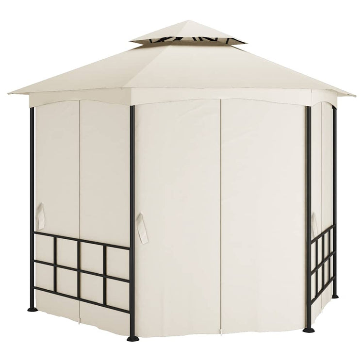 Gazebo Vidaxx avec parois latérales 3,1x2,7 m couleur crème