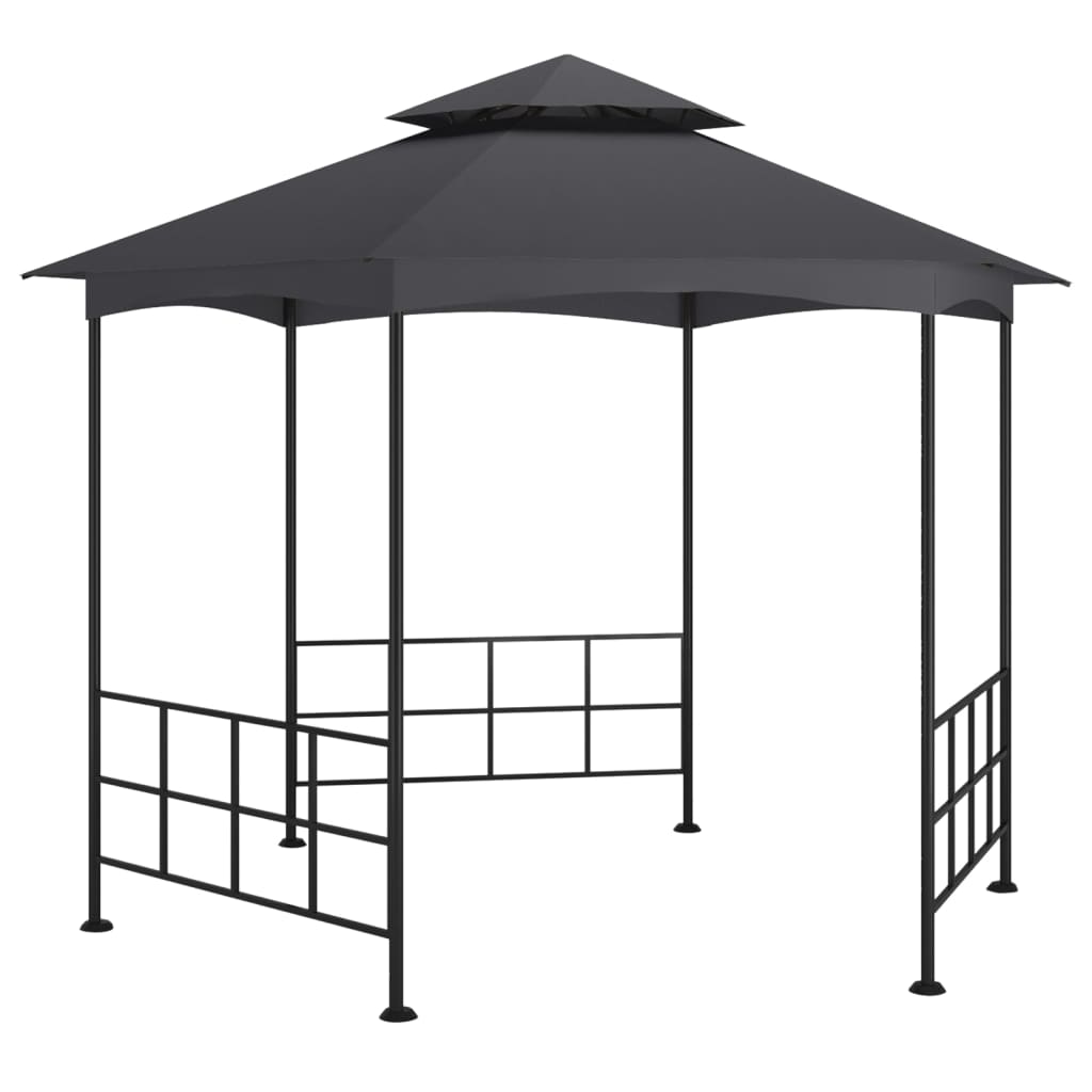 Arbor vidaxl avec parois latérales 3,1x2,7 m anthracite -colored