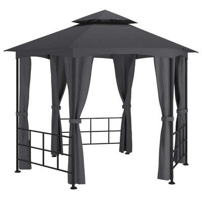 Arbor vidaxl avec parois latérales 3,1x2,7 m anthracite -colored