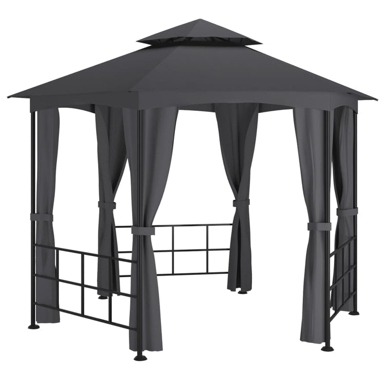 Arbor vidaxl avec parois latérales 3,1x2,7 m anthracite -colored