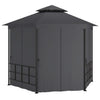 Arbor vidaxl avec parois latérales 3,1x2,7 m anthracite -colored