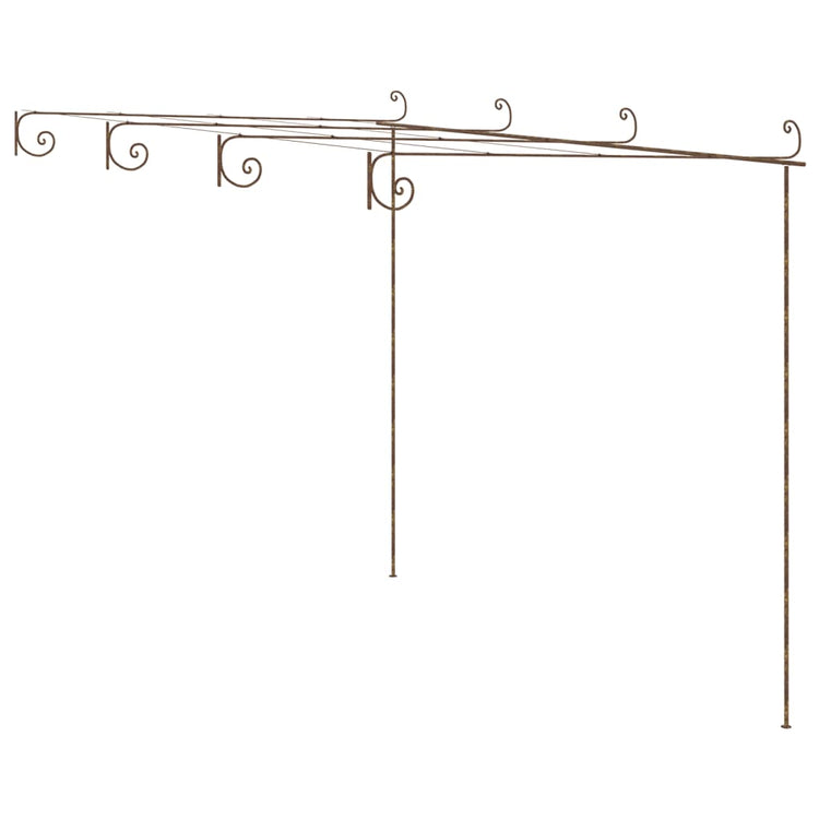 Vidaxl tuinpergola 4x3x2,5 m de fer marron antique