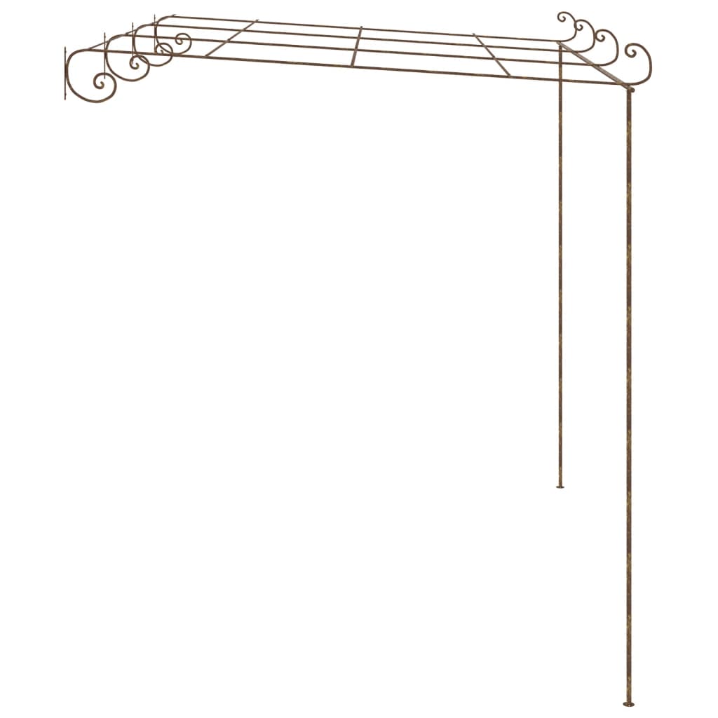 Vidaxl tuinpergola 4x3x2,5 m de fer marron antique