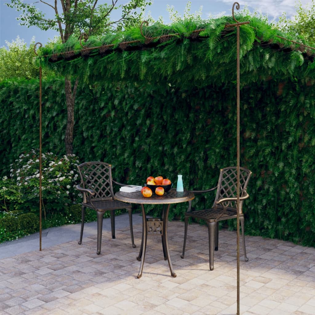 Vidaxl tuinpergola 4x3x2,5 m de fer marron antique