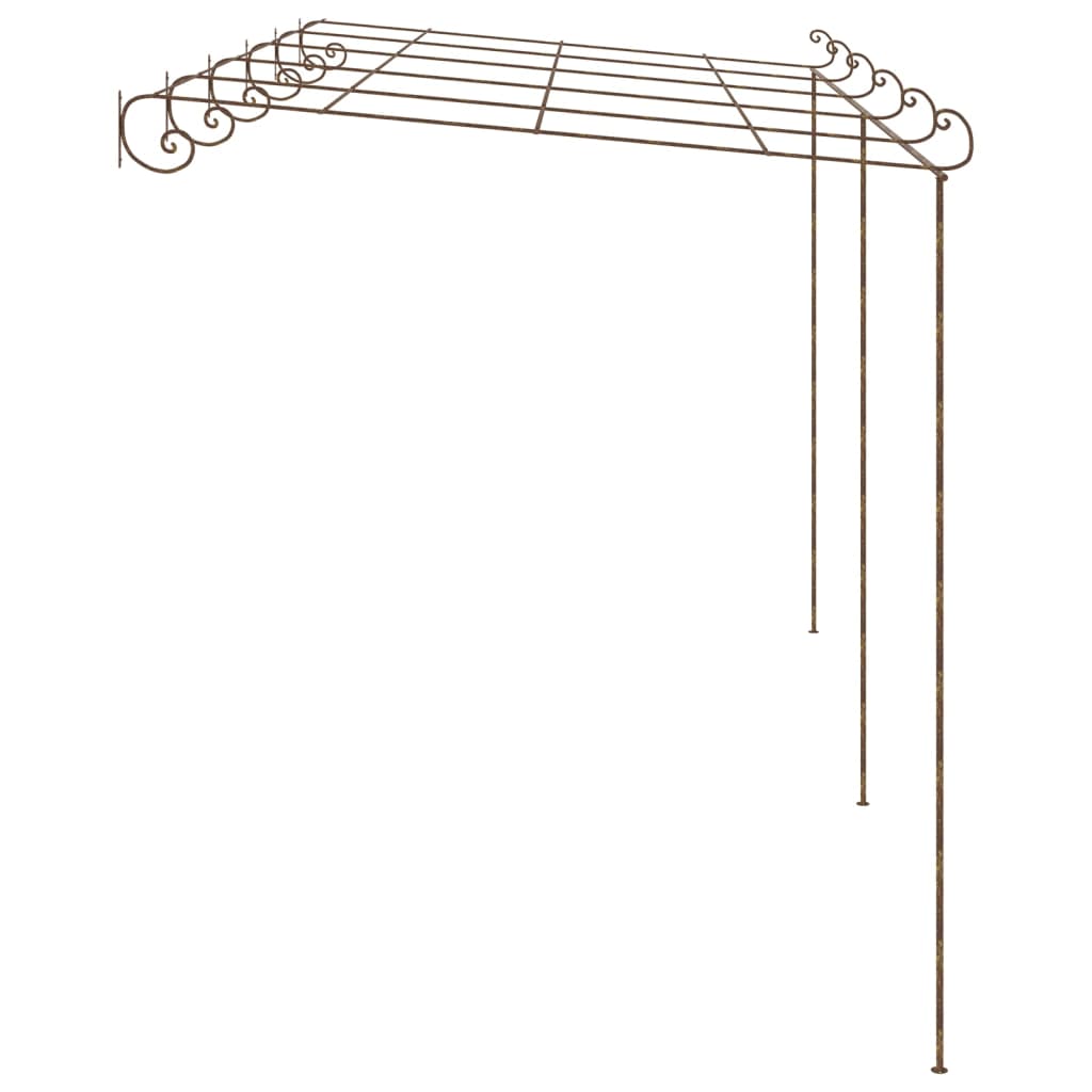 Vidaxl tuinpergola 6x3x2,5 m de fer marron antique