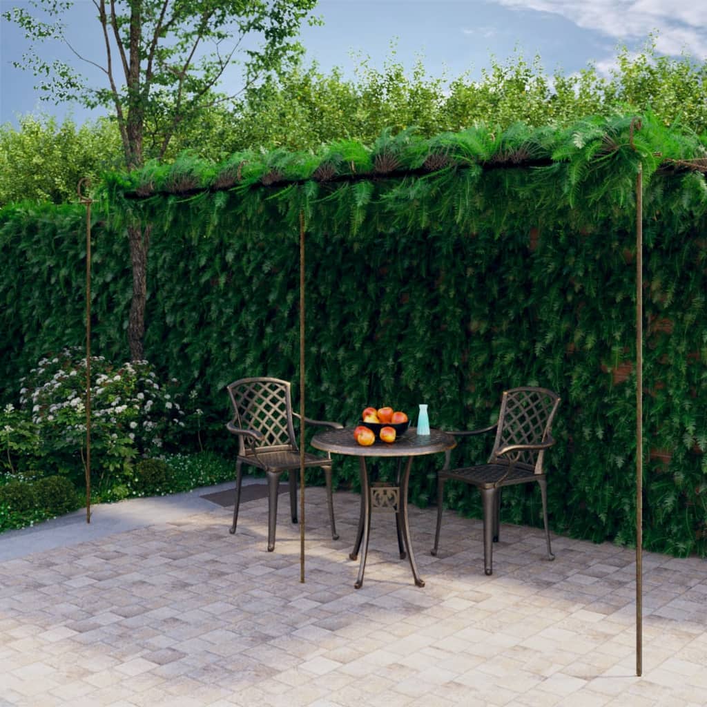Vidaxl tuinpergola 6x3x2,5 m de fer marron antique