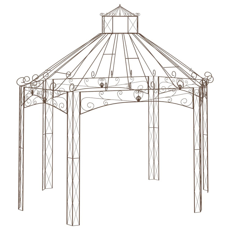Vidaxl Garden Pavilion 400x258x378 cm Fer Antique brun