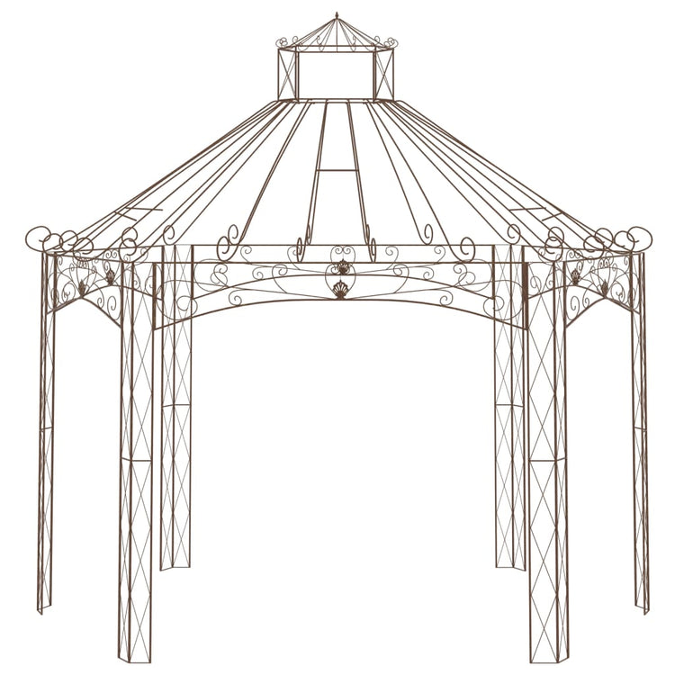 Vidaxl Garden Pavilion 400x258x378 cm Fer Antique brun