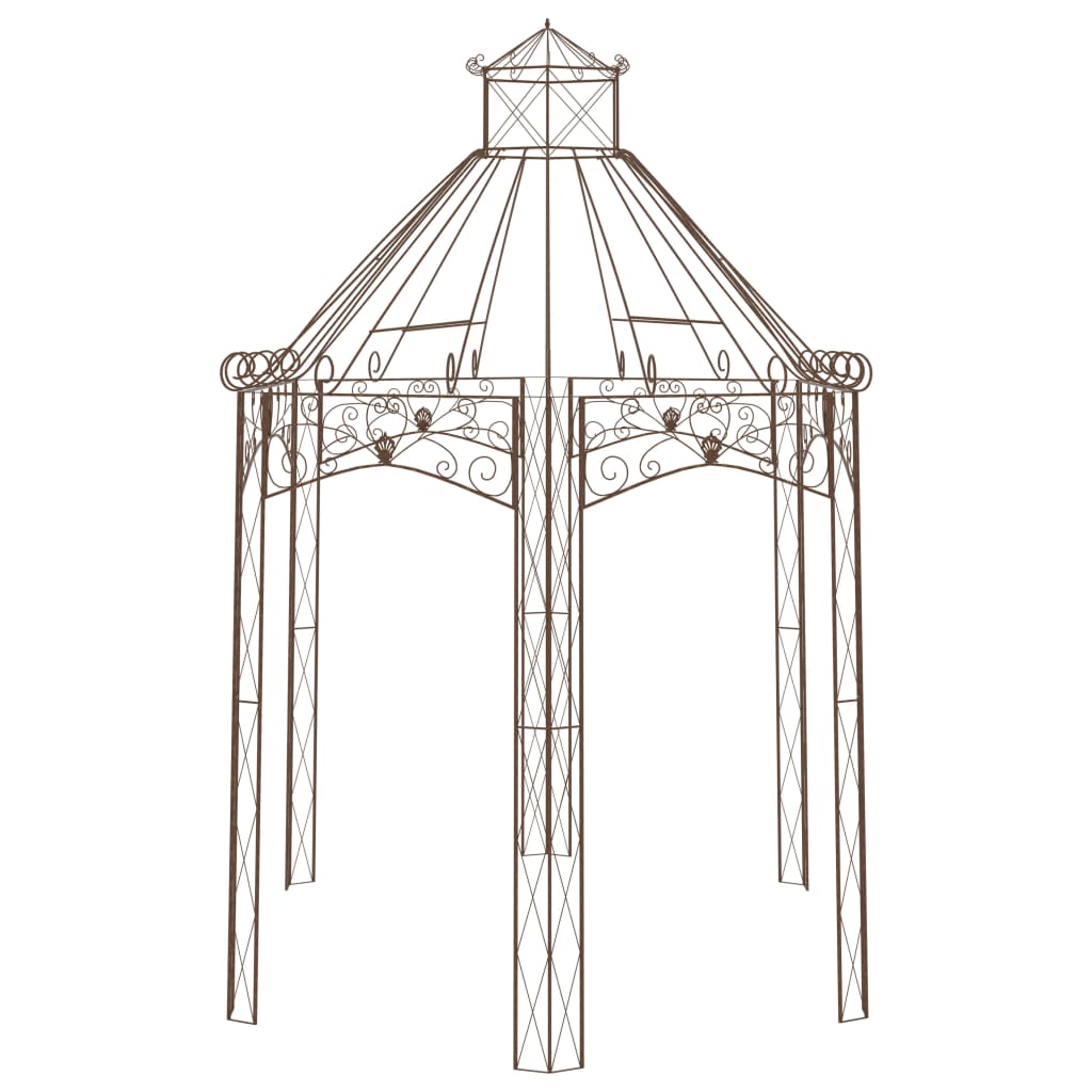 Vidaxl Garden Pavilion 400x258x378 cm Fer Antique brun