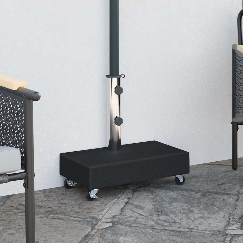 Vidaxl Parasol Foot 45x25x8 cm Granite noir