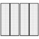 Rideaux de porte d'insectes vidaxl 2 pcs magnétique 200x80 cm noir