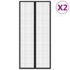 Rideaux de porte d'insectes vidaxl 2 pcs magnétiques 210x90 cm noir