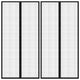 Rideaux de porte insecte vidaxl 2 pcs magnétiques 220x100 cm noirs