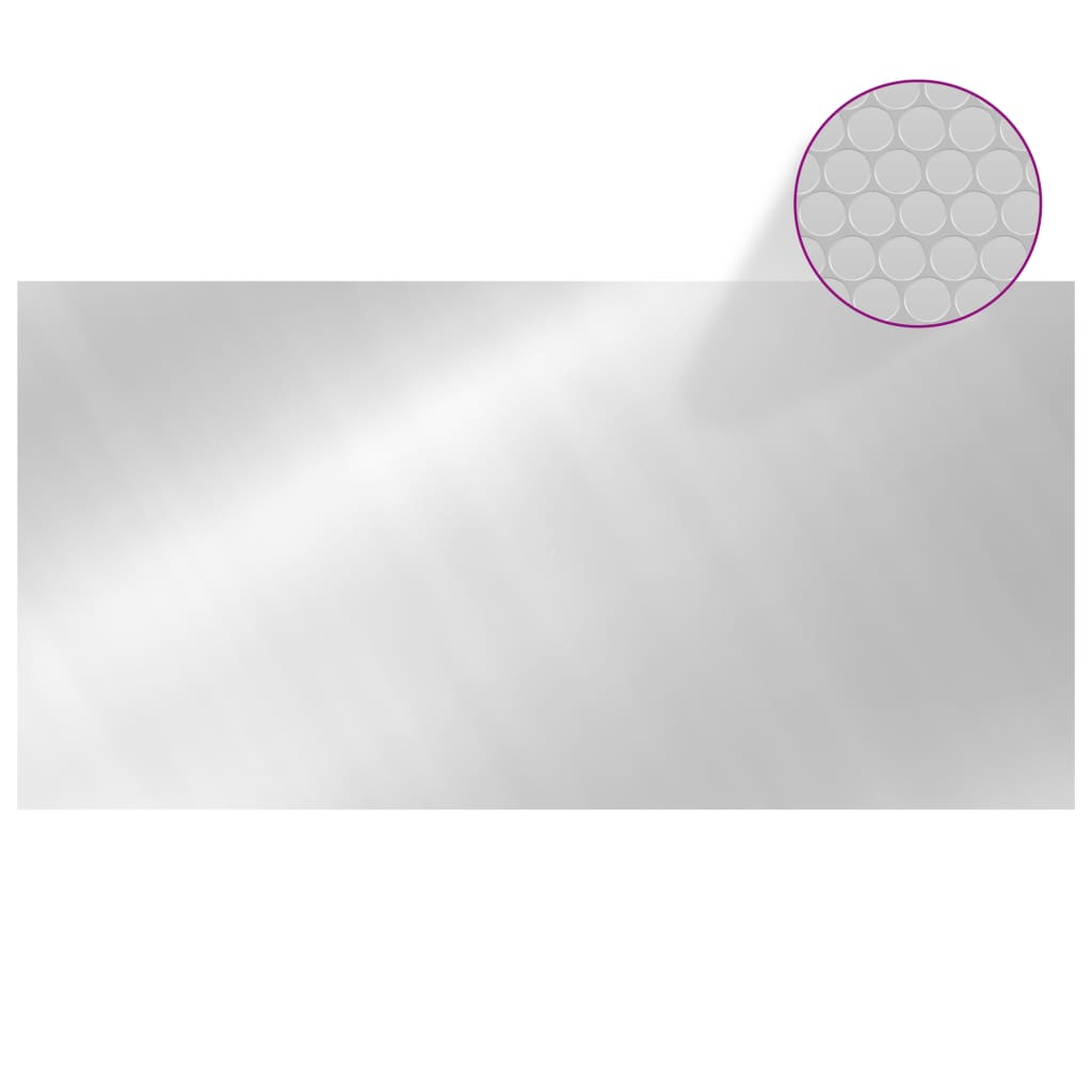 Vidaxl Pool Foil Solar Floating Rectangulaire 10x5 M PE argent coloré