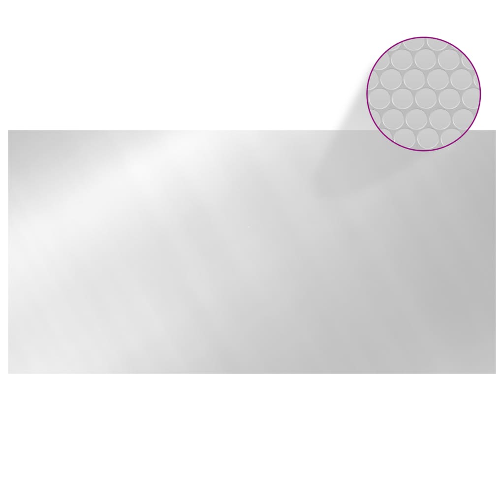 Couvercle de piscine vidaxl 600x300 cm PE argent coloré