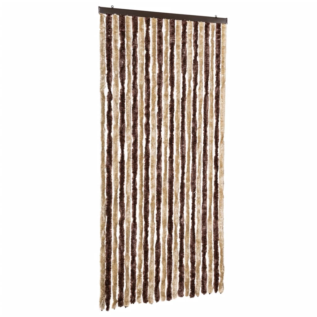 Vidaxl Fly Curtain 90x200 cm CHENILLE BEIGE et BRORM LUIL