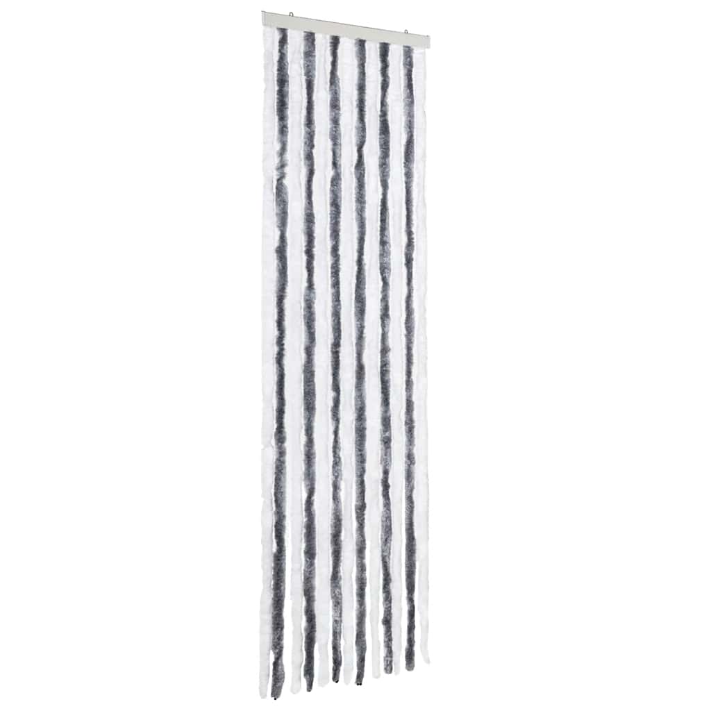 Vidaxl Fly Curtain 56x200 cm CHENILLE GREN ET BLANC
