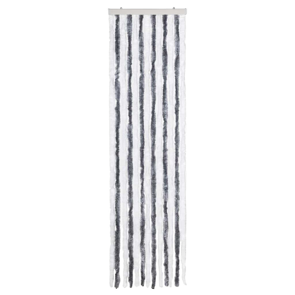 Vidaxl Fly Curtain 56x200 cm CHENILLE GREN ET BLANC