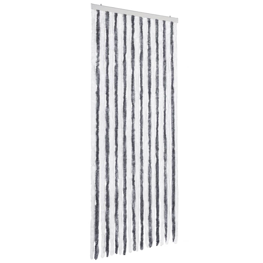 Vidaxl Fly Curtain 90x200 cm CHENILLE GREN ET BLANC
