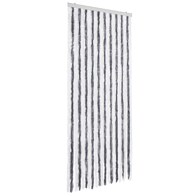 Vidaxl Fly Curtain 90x200 cm CHENILLE GREN ET BLANC