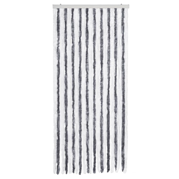 Vidaxl Fly Curtain 90x200 cm CHENILLE GREN ET BLANC