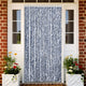 Vidaxl Fly Curtain 90x200 cm CHENILLE BLEU ET BLANC