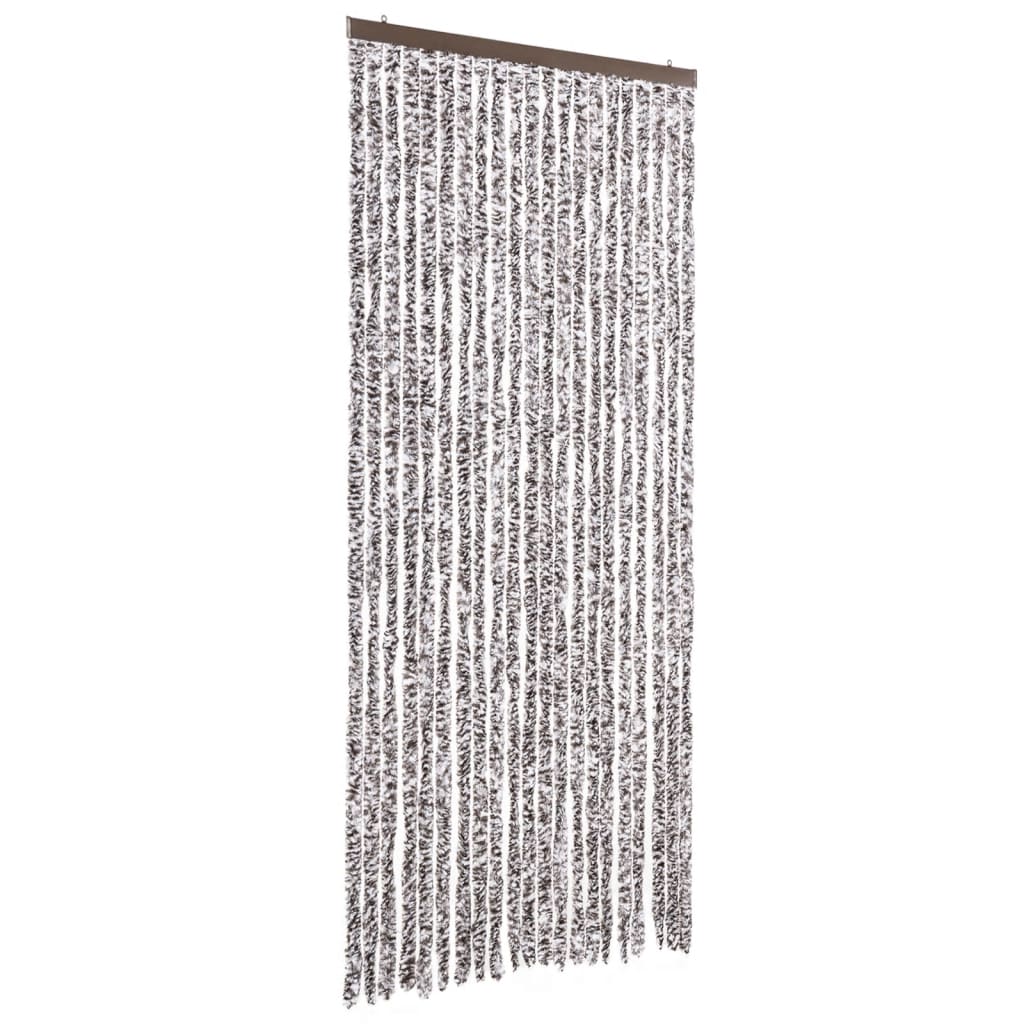 Vidaxl Fly Curtain 90x200 cm CHENILLE BRORN ET BEIGE