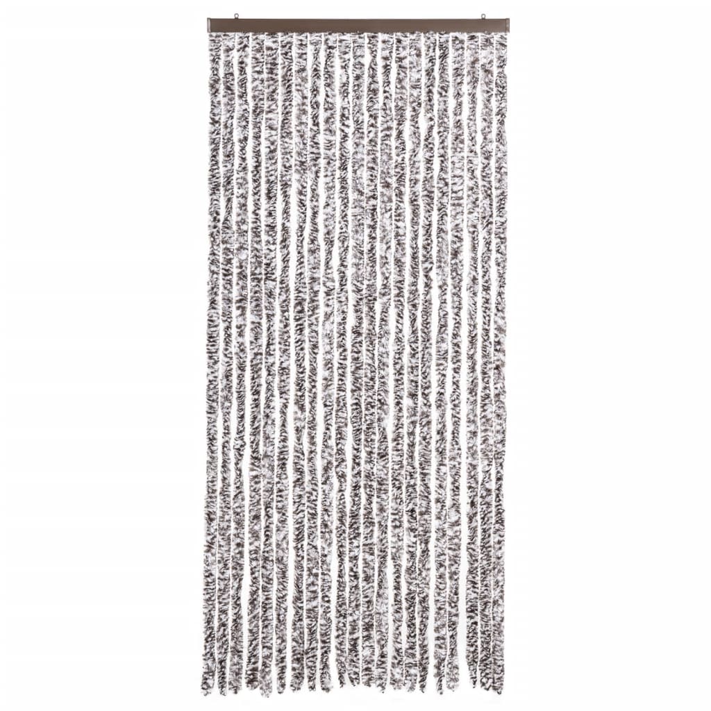 Vidaxl Fly Curtain 90x200 cm CHENILLE BRORN ET BEIGE