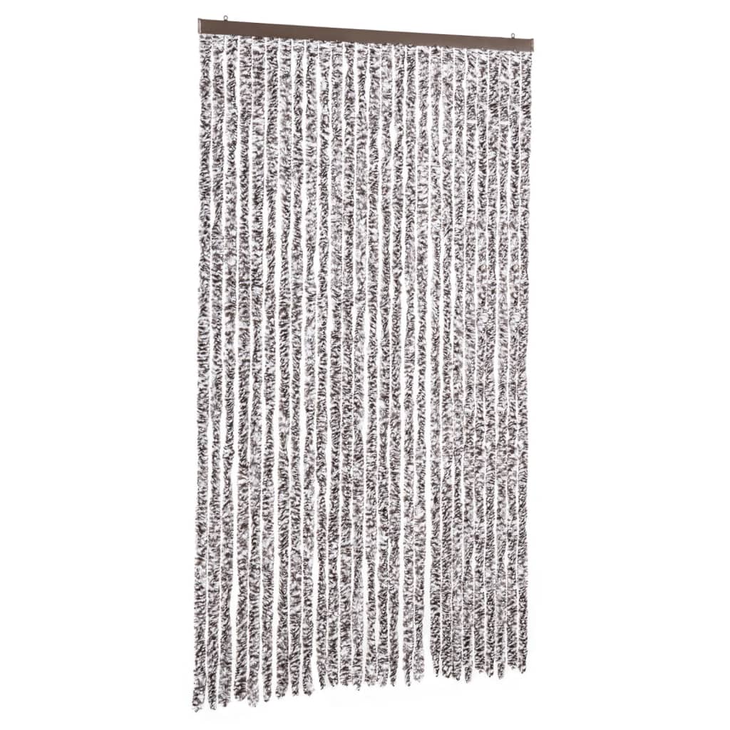 Vidaxl Fly Curtain 118x220 cm CHENILLE BRORN ET BEIGE