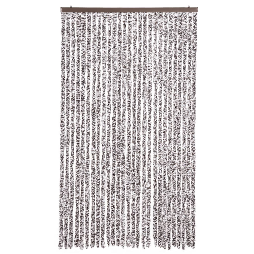 Vidaxl Fly Curtain 118x220 cm CHENILLE BRORN ET BEIGE