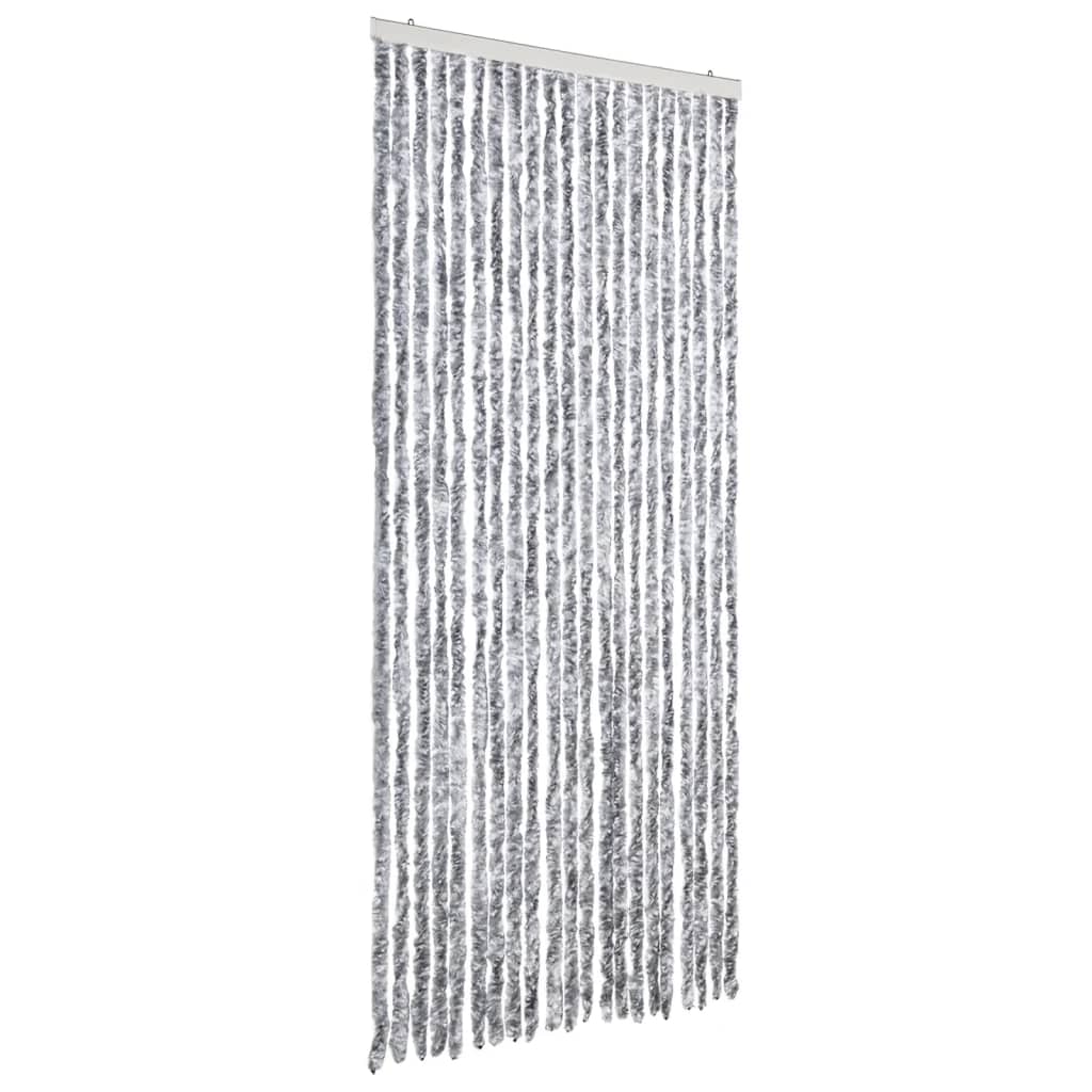 Vidaxl Fly Curtain 90x200 cm CHENILLE BLANC ET GRENE