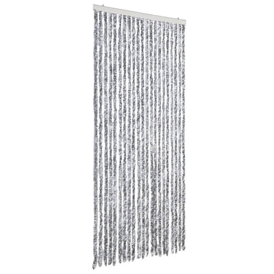 Vidaxl Fly Curtain 90x200 cm CHENILLE BLANC ET GRENE