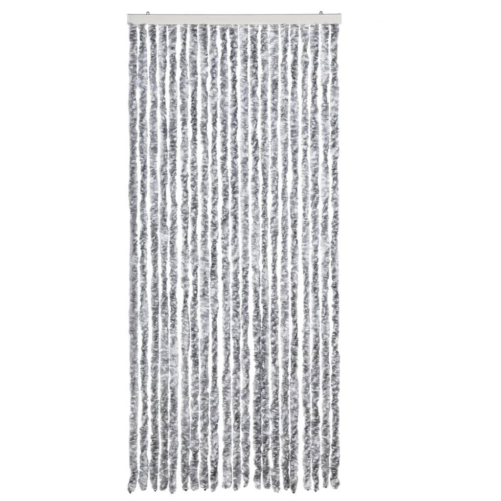 Vidaxl Fly Curtain 90x200 cm CHENILLE BLANC ET GRENE