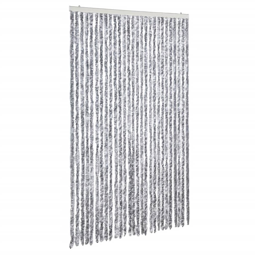 Vidaxl Fly Curtain 118x220 cm CHENILLE BLANC ET GRENE