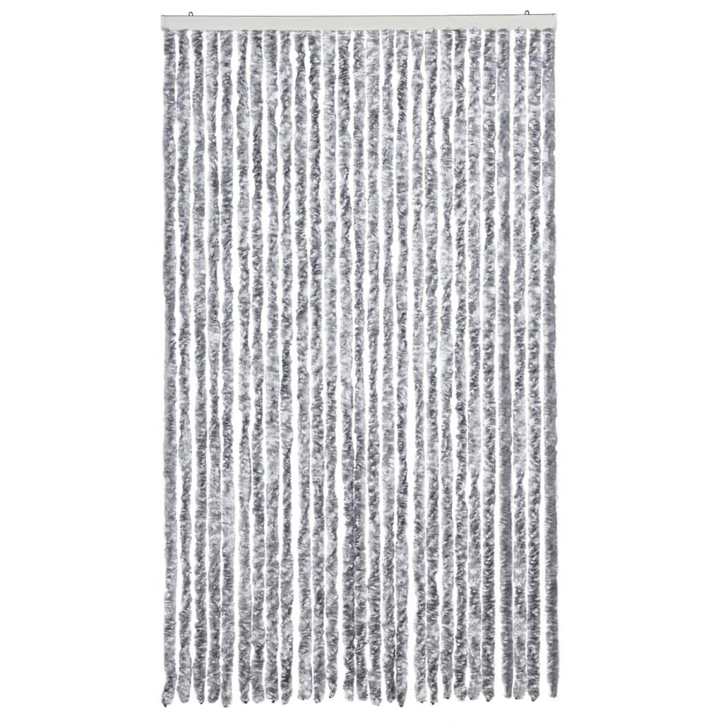Vidaxl Fly Curtain 118x220 cm CHENILLE BLANC ET GRENE
