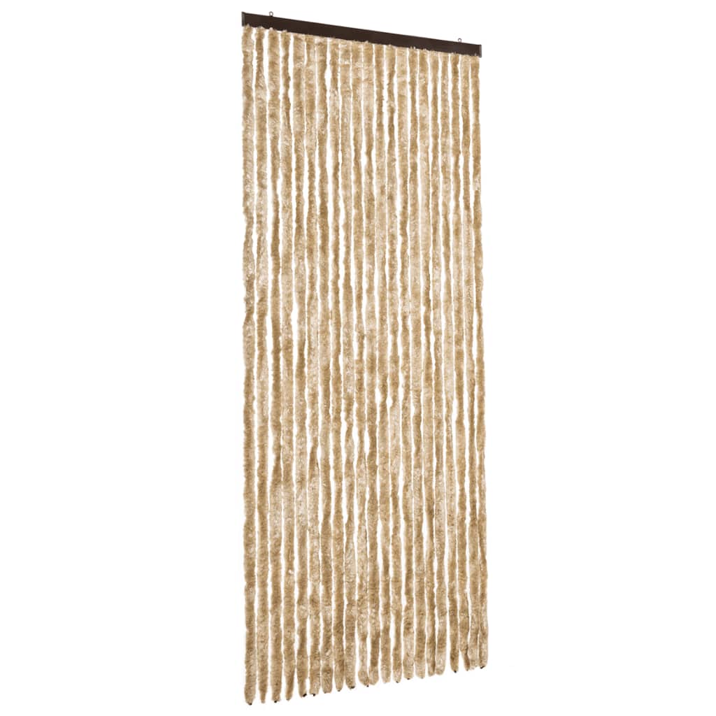 Vidaxl Fly Curtain 90x200 cm CHENILLE BEIGE