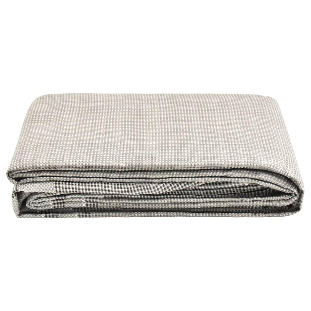 Tapis de tente Vidaxl 650x300 cm gris foncé