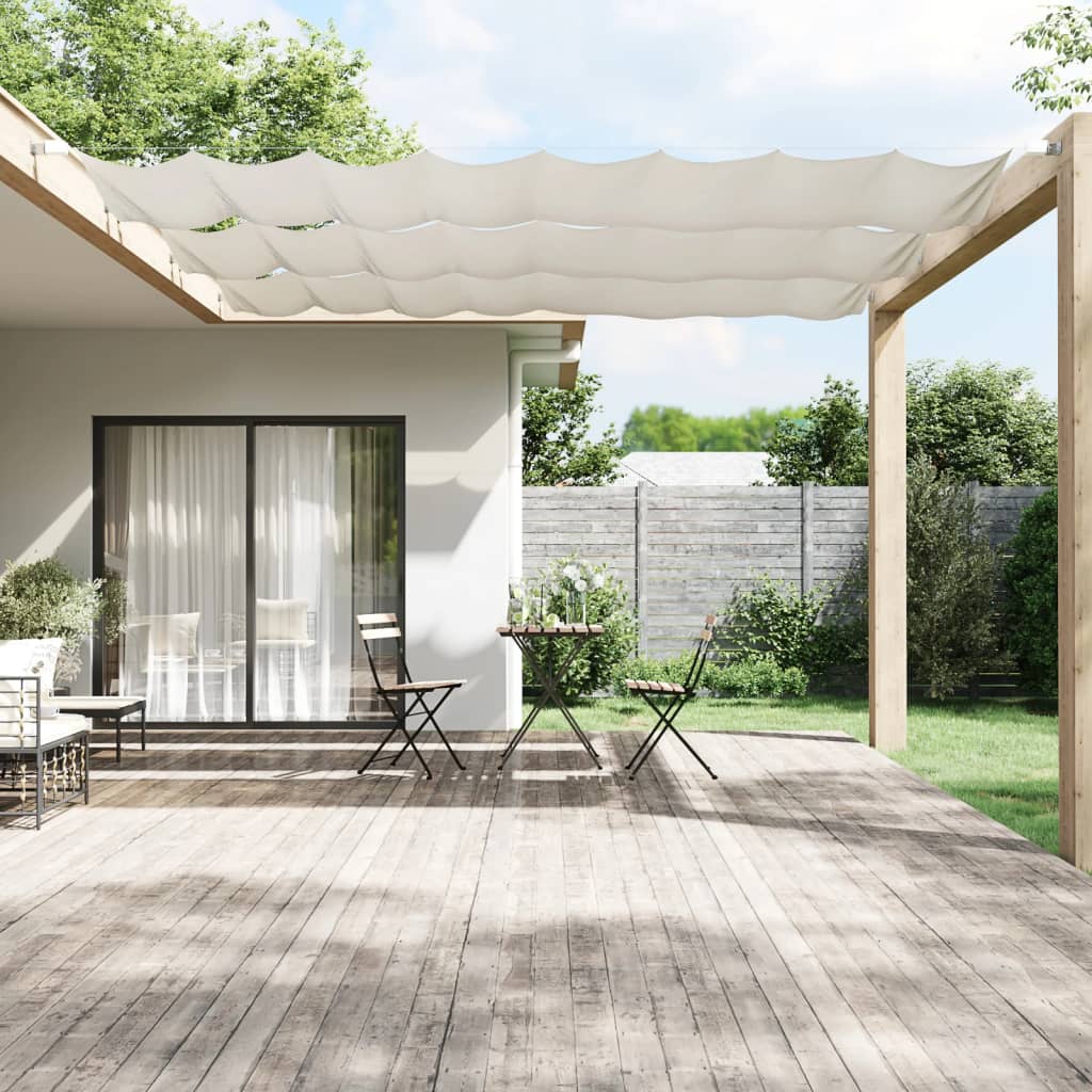 Vidaxl luifel vertical 100x600 cm tissu oxford blanc