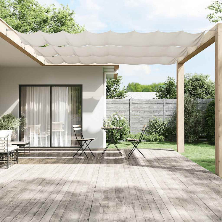 Vidaxl Luifel Vertical 140x600 cm Tissu oxford blanc