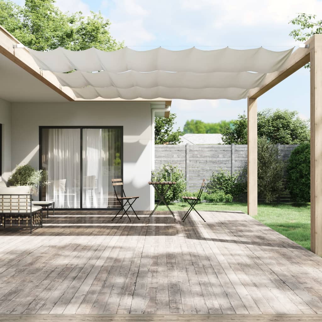 Vidaxl Luifel Vertical 140x1200 cm tissu oxford blanc