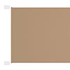 Vidaxl luifel vertical 60x420 cm oxford tissu taupe