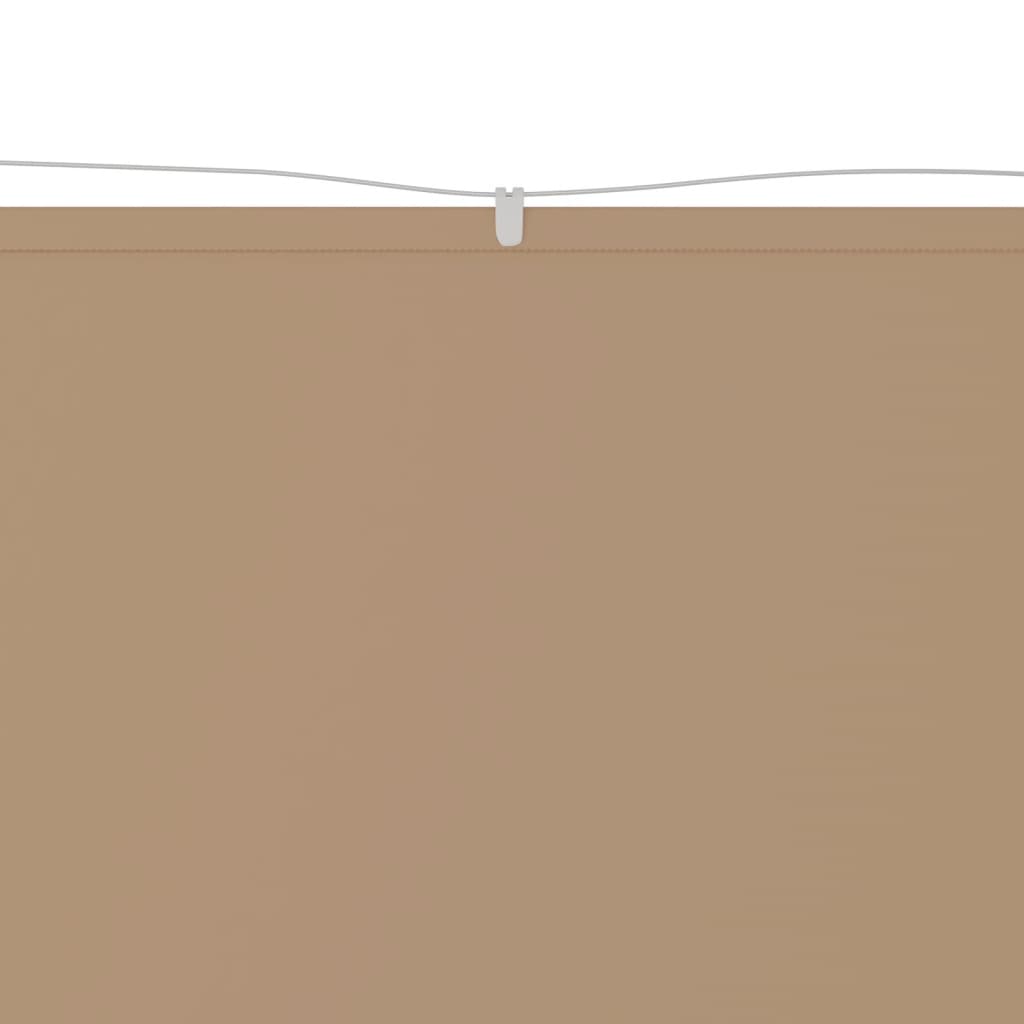 Vidaxl luifel vertical 60x420 cm oxford tissu taupe
