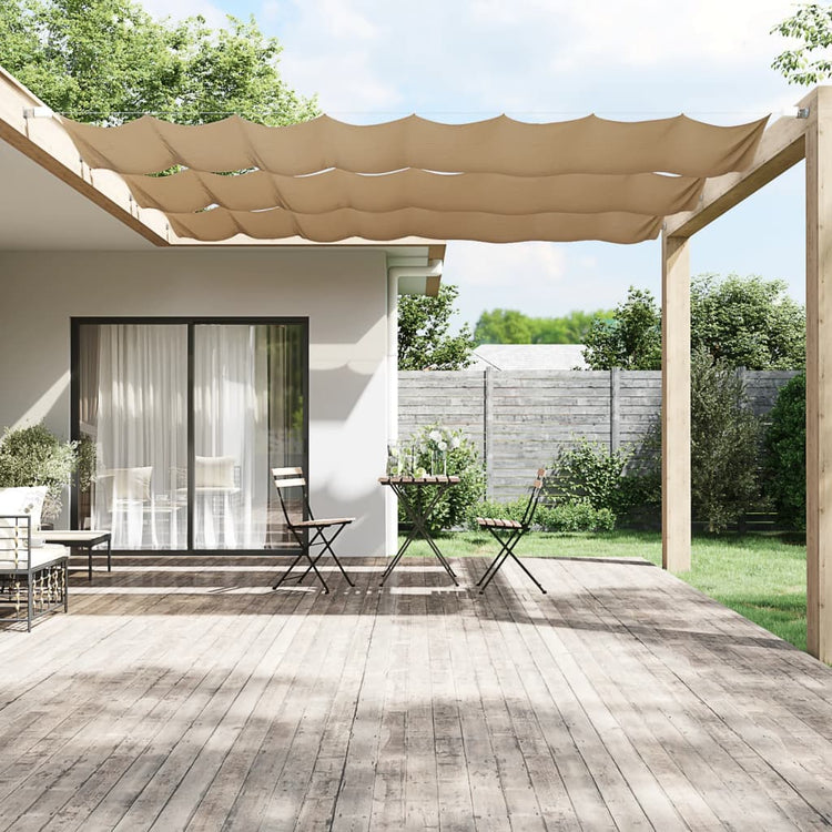 Vidaxl luifel vertical 60x600 cm oxford tissu taupe